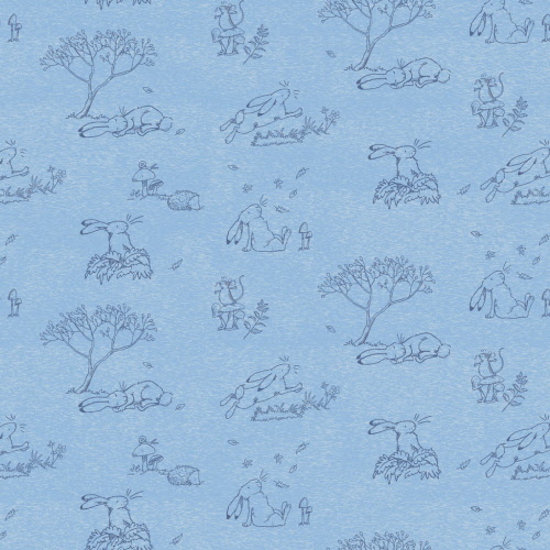 Mouseplay - Tossed Scenes - Light Denim - Clothworks main image 0
