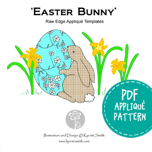 Easter Bunny Applique | Pattern | Kjersti Smith | PDF